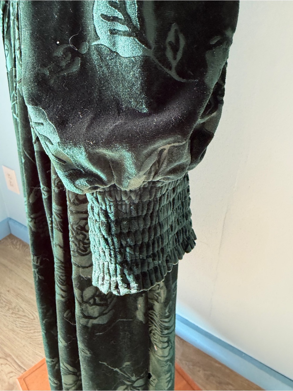 JessaKae nwt Emerald Green Velvet Lace-Trim Dress plus 1x - Picture 8 of 10